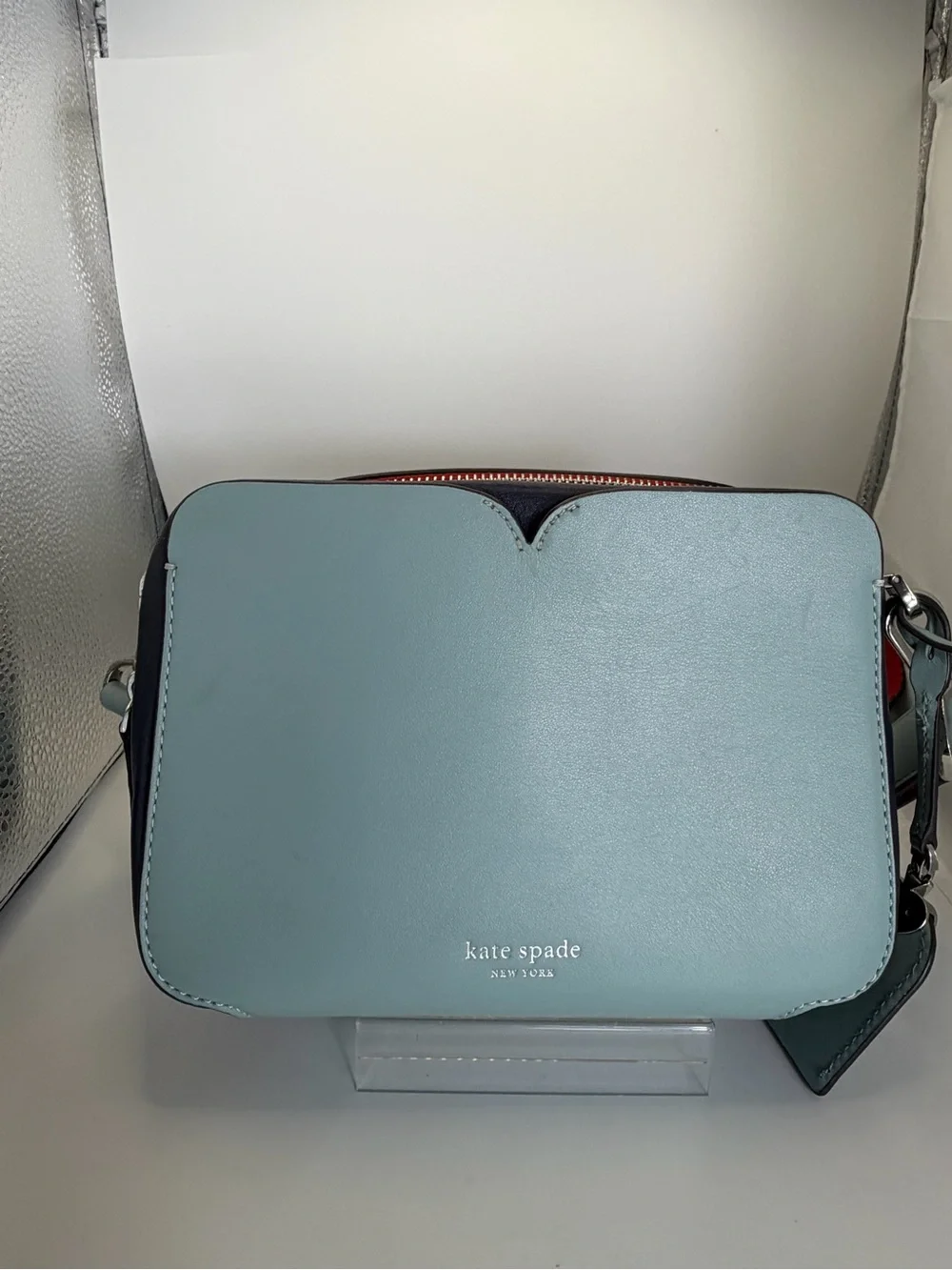 Kate Spade New York Light Blue Leather Shoulder Bag Purse